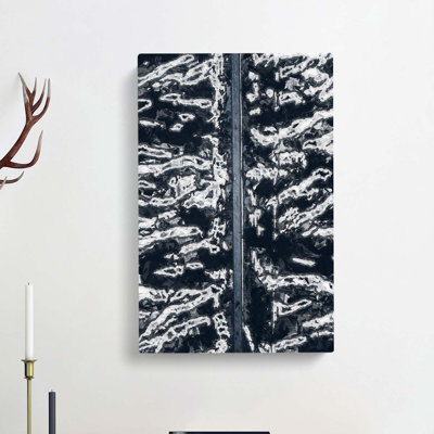 Zebra Stripes In Iceland - Wrapped Canvas