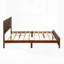 Tête de lit et pied de lit de style campagnard avec porte de grange, lit en bois de pin avec cadre de lit renforcé-129747560-129747562