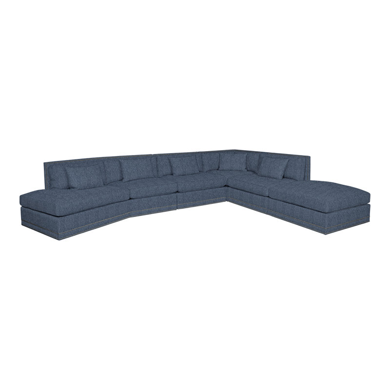 Steadman By Michael Weiss Upholstered Sectional Reversible, Navada Blue, Yes