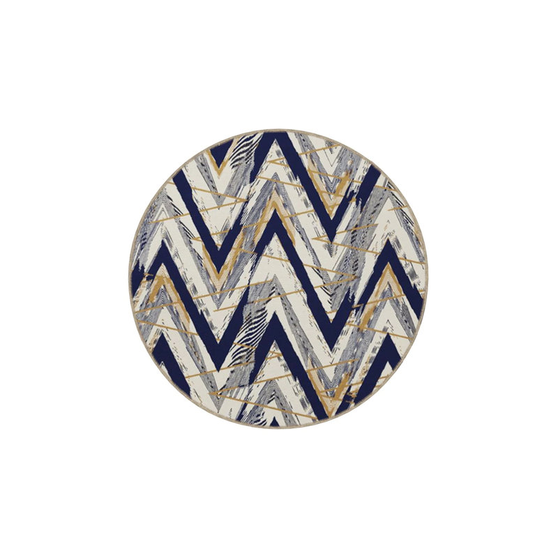 Cross-Striped And Diamond Patterned Woven Base Washable Carpet, Rectangle 2'4" x 4'