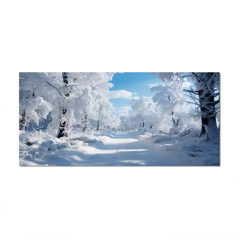 Winter Frosty Forest IV, reproduction d'art sur toile, Toile tendue, H 28 po x l 60 po x P 1,5 po