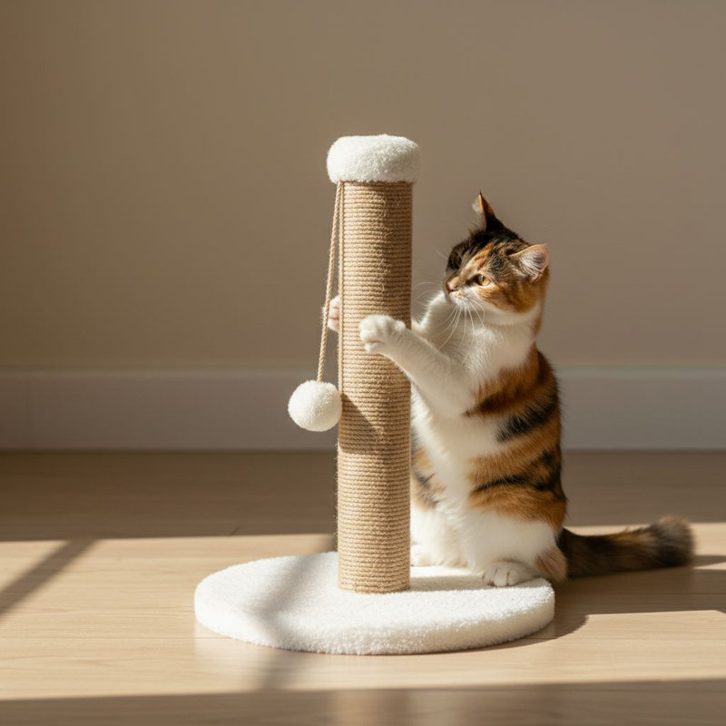 Grattoir pour chat, Blanc