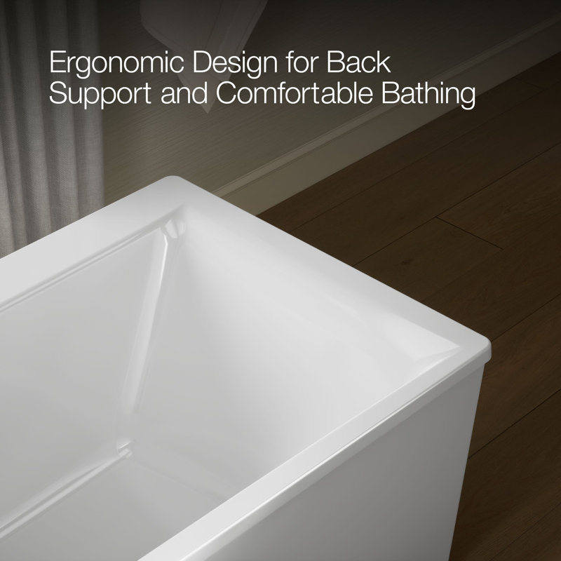 Stargaze 72" x 36" Freestanding Soaking Bathtub, White
