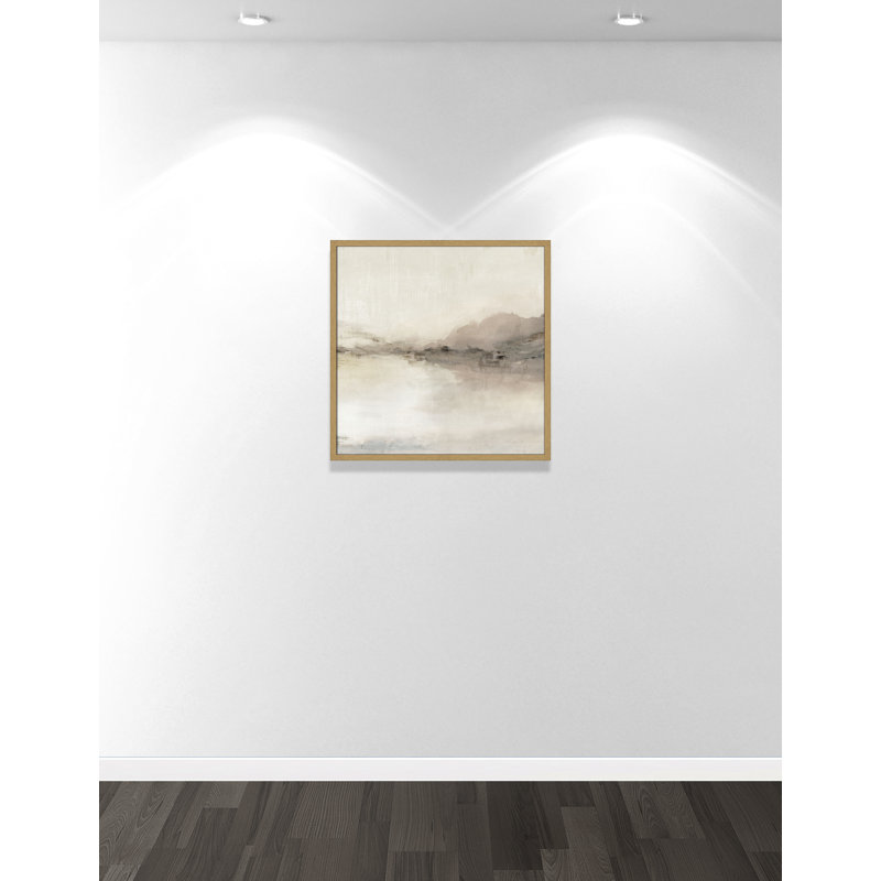 «Blush Horizon II» par Isabelle Z, L 27,5 po x H 27,5 po, Impression encadrée, Grain de bois naturel