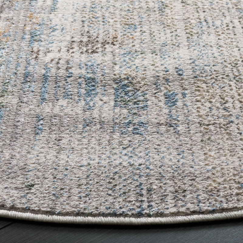Cesara Air Performance Abstract Rug, Round 6'7"