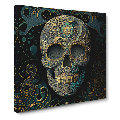 Sugar Skull Paisley - No Frame Print