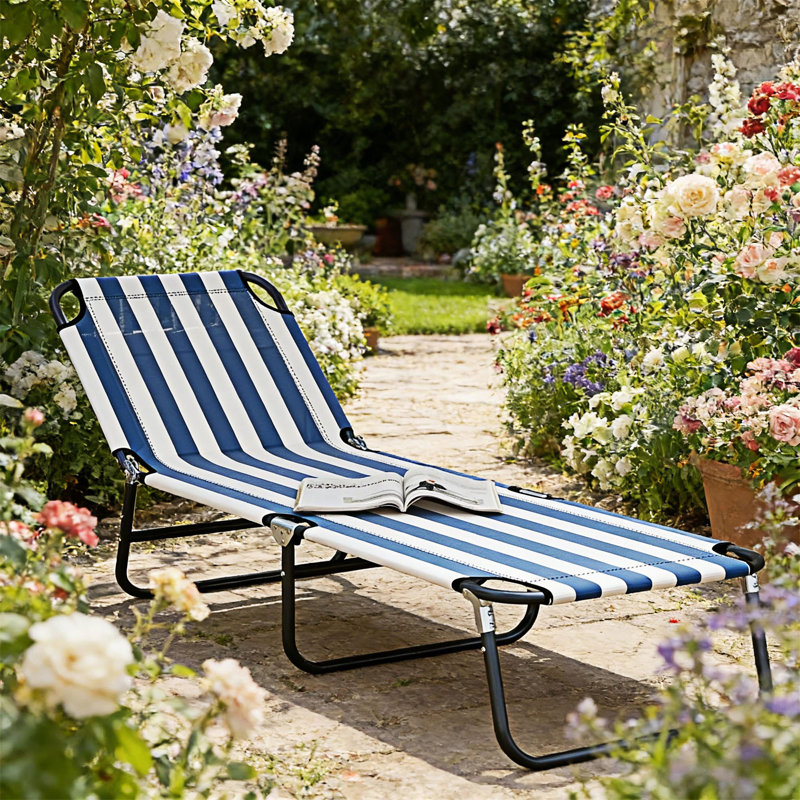 Chaise longue de bronzage pliante pour l'extérieur