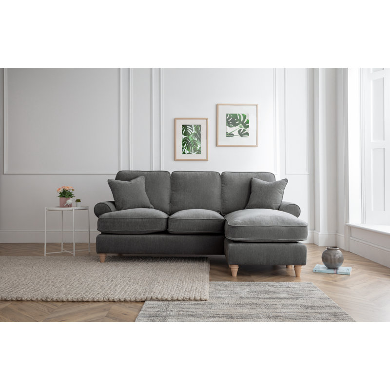 Longfellow Corner Chaise Sofa, Charcoal, Right Hand Facing