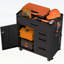 Armoire de rangement pour outils 34,3 pouces avec compartiment verrouillable et 4 tiroirs, coffre en acier pour atelier et garage