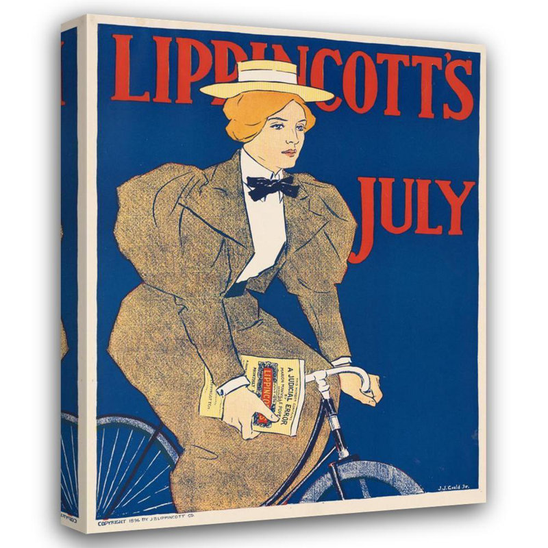 "Lippincott's juillet" par Joseph Gould - Art mural sur toile tendue avec châssis, H 48 po x l 33 po