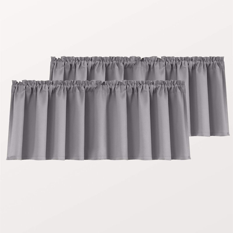 Kezzy Tailored Window Valance, Light Gray