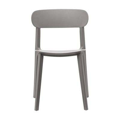 Commercial All-Weather Resin Patio Stack Chair With Contoured Backrest by George Oliver