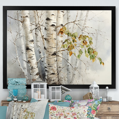 " Beige And Grey Birch Wood Beauty II "