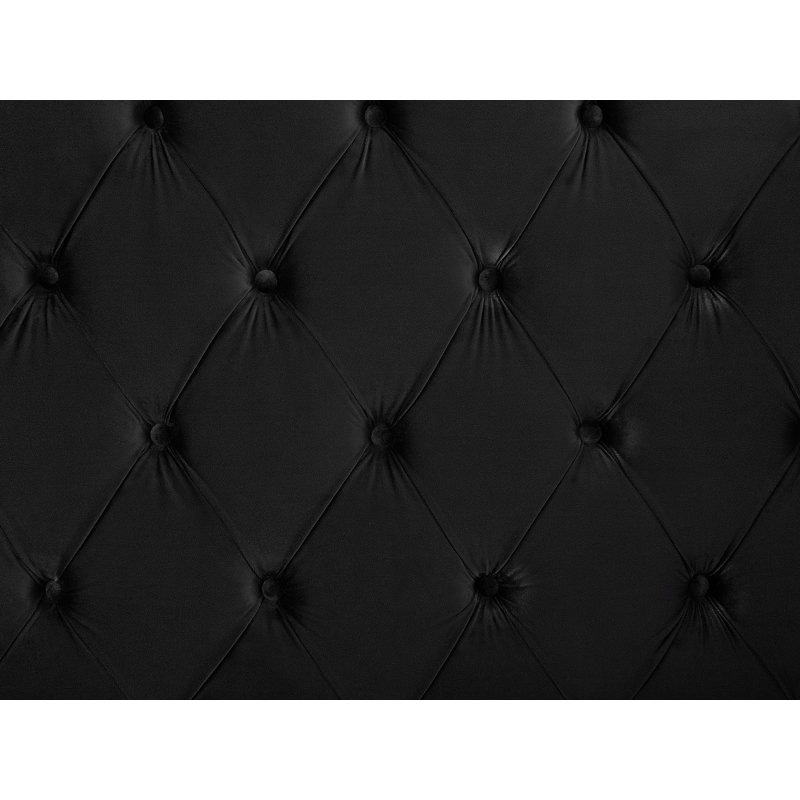 Inverness Upholstered Bed, European Double (140 x 200cm), Black