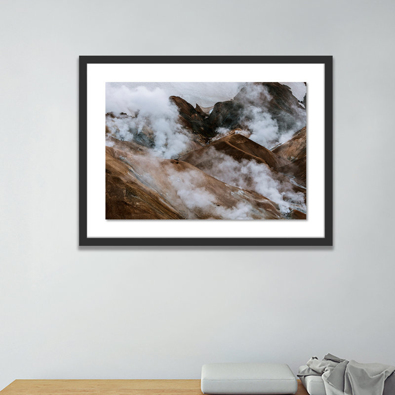 Mist At Blue Hour Print by Michael Schauer, 36" H x 48" W x 2.5" D, Black