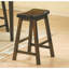 Tabouret à hauteur de comptoir de 24 po, bois massif, fini cerisier