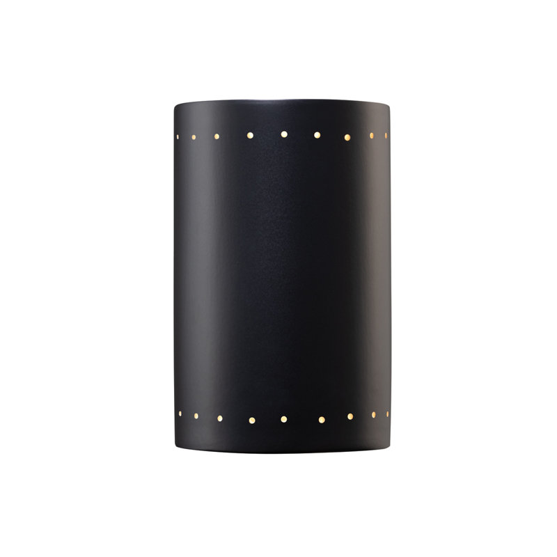 Applique murale 1 lumière Krimhilde, Non, H 12,5 po x l 7,75 po x P 4 po, Noir mat carbone