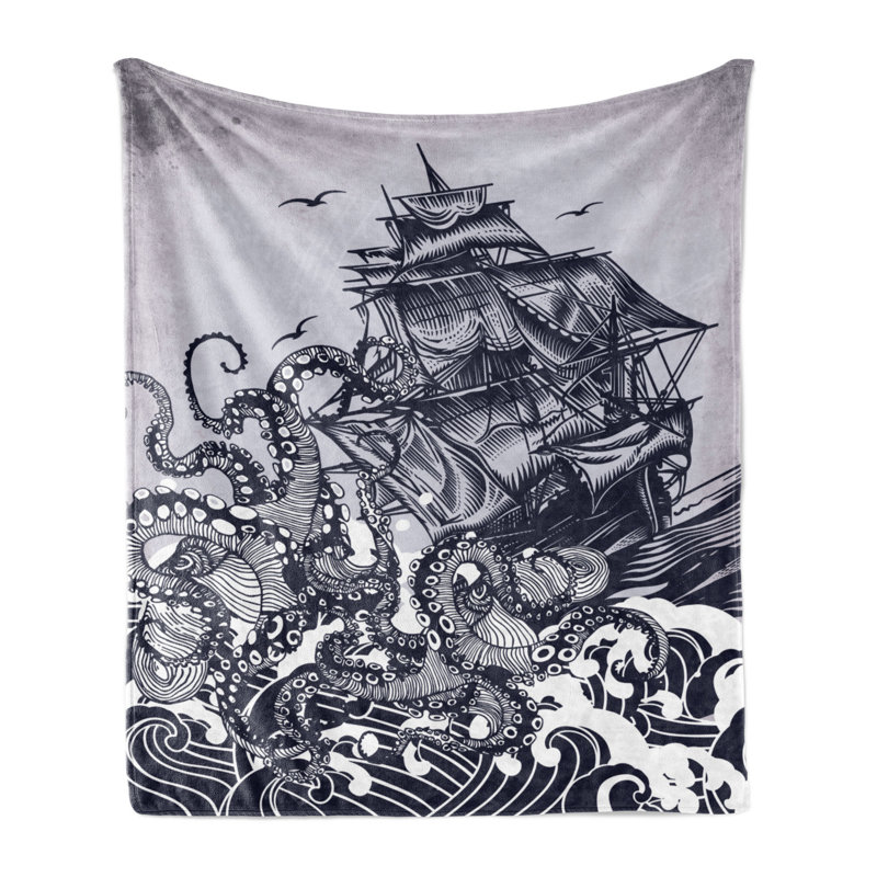 Hand Woven Throw Blanket, 50" x 70", Gray