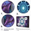 Mandala cosmique en mauve mystique - ensemble d'art mural sur toile Boho Mandala-93335918