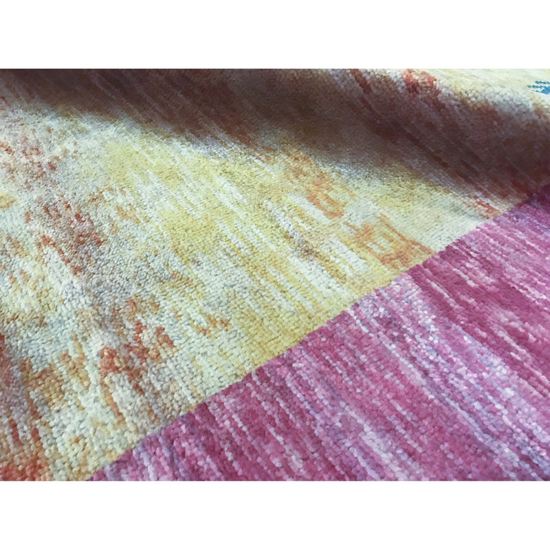 Hand-Knotted High-Quality Red Area Rug