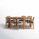 Yasira 60'' Rectangular 6 - Person Outdoor Dining Set with Cushions