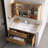 Retro minimalist style bathroom cabinet