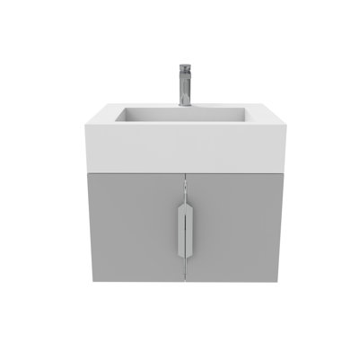 Ensemble de meuble-lavabo mural moderne flottant 24 po Nile