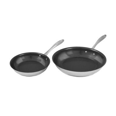 Ensemble de poêle à frire antiadhésive en acier inoxydable 2 pièces Tuxton Home Concentrix
