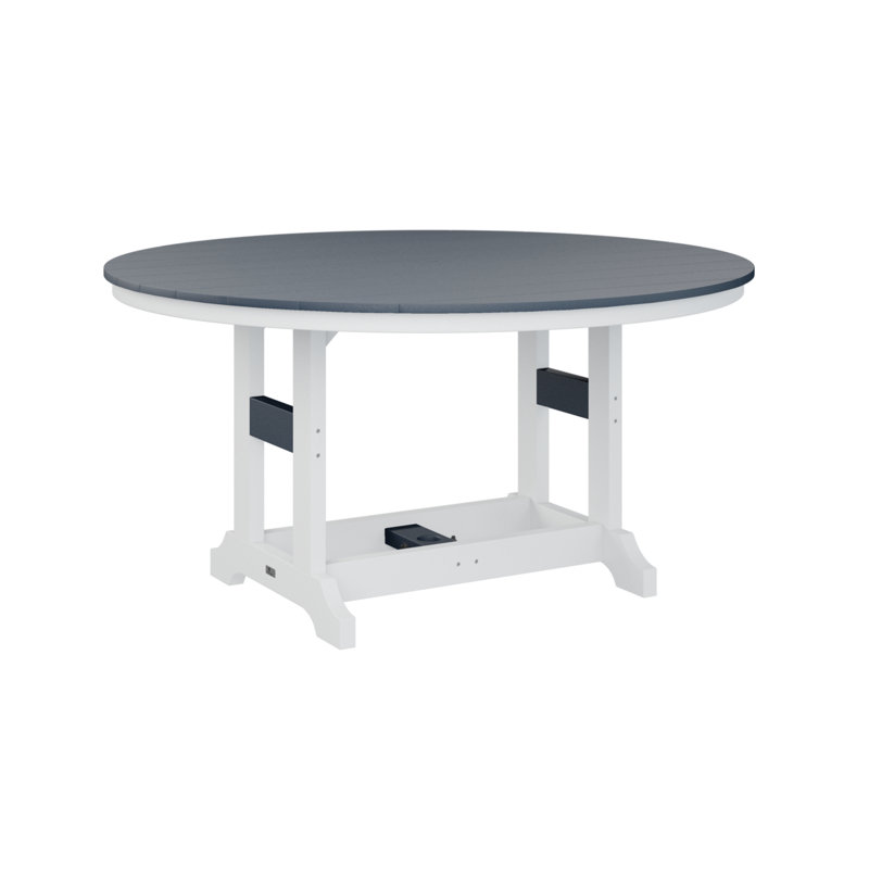 Table de salle à manger ronde de 60 po Berlin Classic, Marine, H 30,87 po x l 60 po x P 60 po