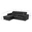 Tinos Genuine Leather Corner Sofa with Pull Out Bed with Storage and Adjustable Headrests-1299045113-1299045095
