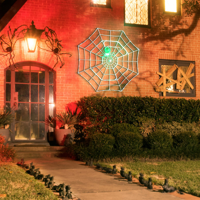 4' Outdoor Animated Spider Web