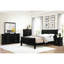 Lit double de style traditionnel noir, pièce de chambre à coucher en bois, livré avec tête de lit et rails, sommier requis, lit simple à assembler, bois pour la chambre à coucher, avec-1169934810-1169934813