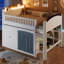 Lit mezzanine avec armoire de rangement, garde-robe et DEL-1693143258-1693143252