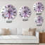Branches de saule dans un vase en verre violet - horloge murale-59914308