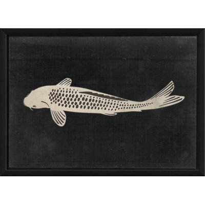 Japanese Ohgon Koi Framed Graphic Art