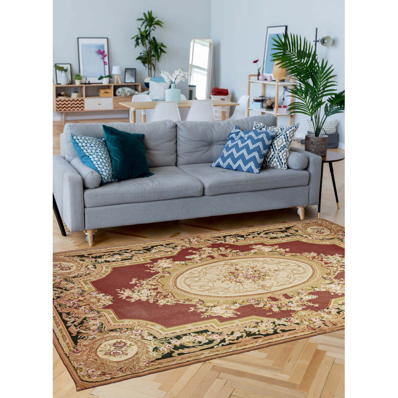 Tapisserie rouge foncé Dynasty 5 pi 0 po x 8 pi 0 po