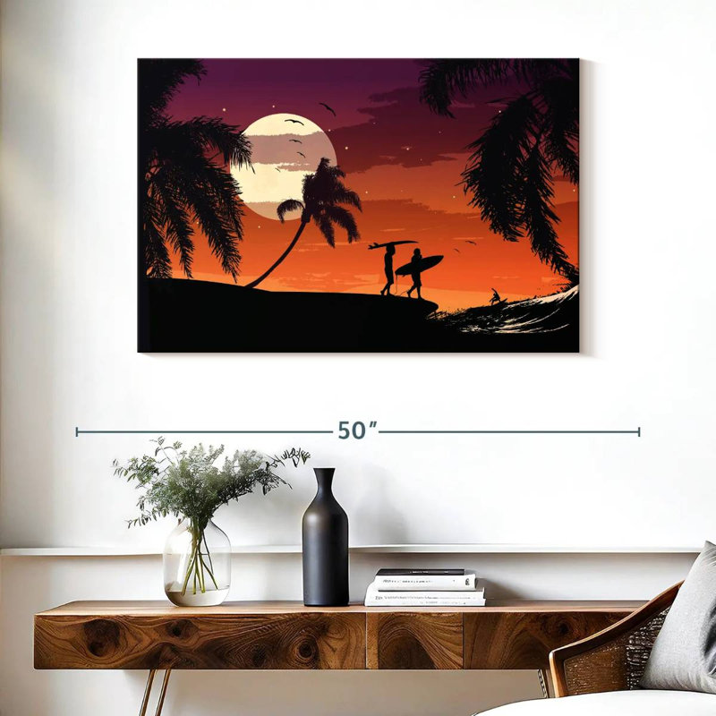 Surfeurs de nuit tropicaux Gillard, H 26 po x l 39 po