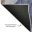 Tapis bleu marine 9 pi x 12 pi lavable à la machine de qualité supérieure Cerrito AMF504-103831542