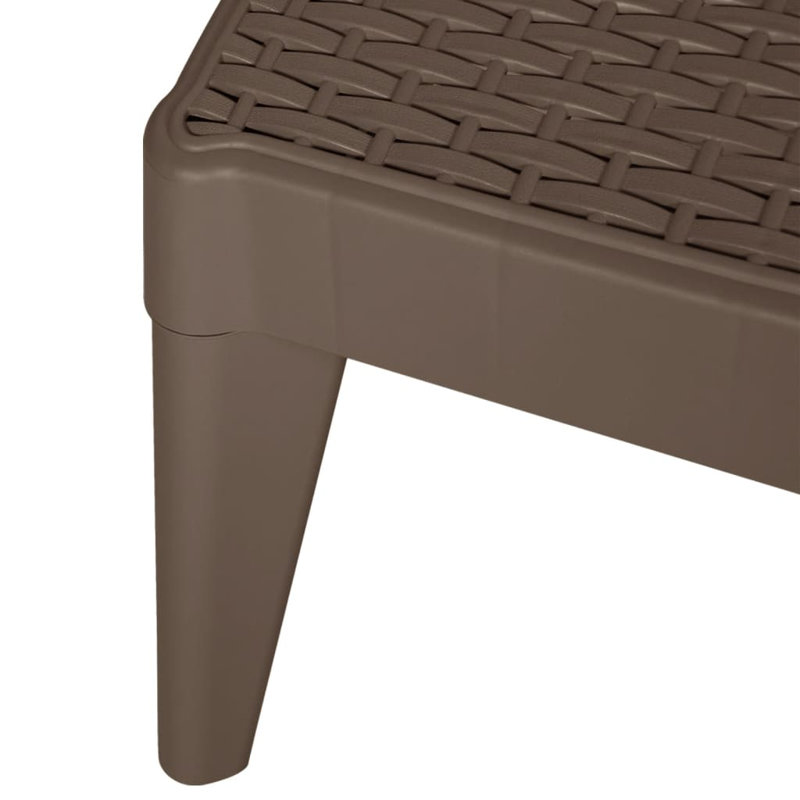 Mickleson Sun Lounger 186x60x29 cm PP, Brown 