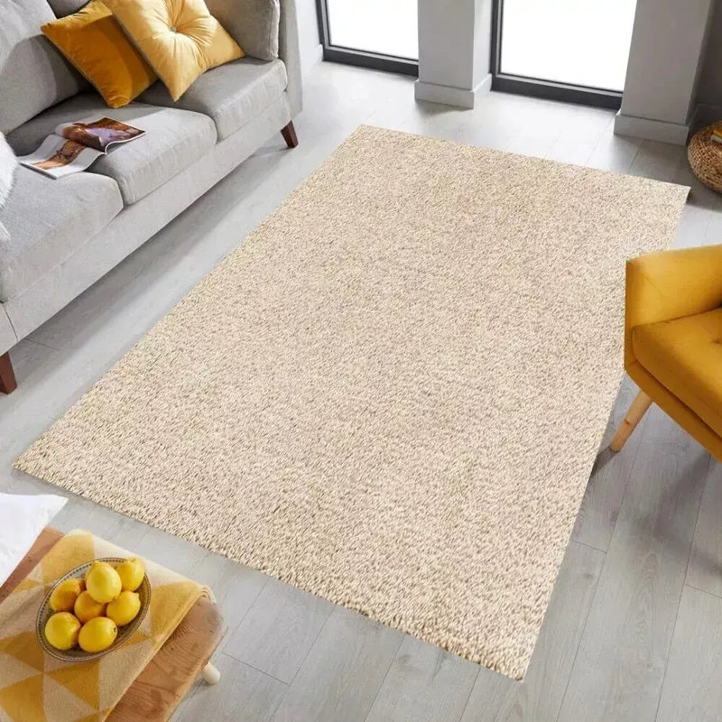 Solid Colour Shaggy Area Rug, Rectangle 80 x 150 cm