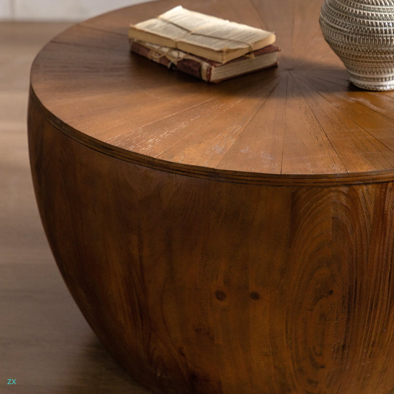 Table basse 31,50 "en forme de seau de style rétro avec fonction de rangement, pour le bureau, la salle à manger et le salon