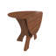 Table de salle à manger pliante 43 po pour petits espaces, table en panneau de fibres à densité moyenne avec placage en noyer-1026031515