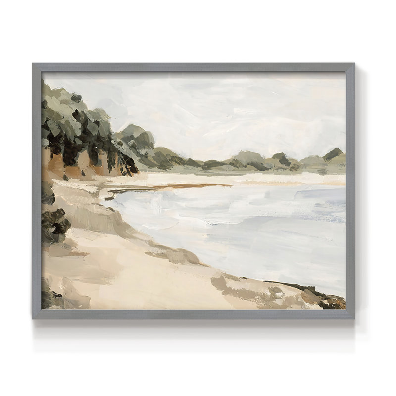 Bluff Bay II - reproduction encadrée - réarmable, H 8 po x l 10 po, Gris