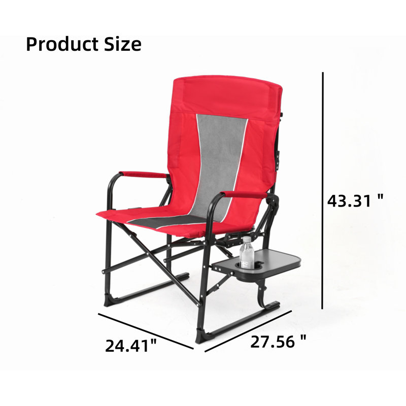 Chaise pliante portative de camping, Rouge