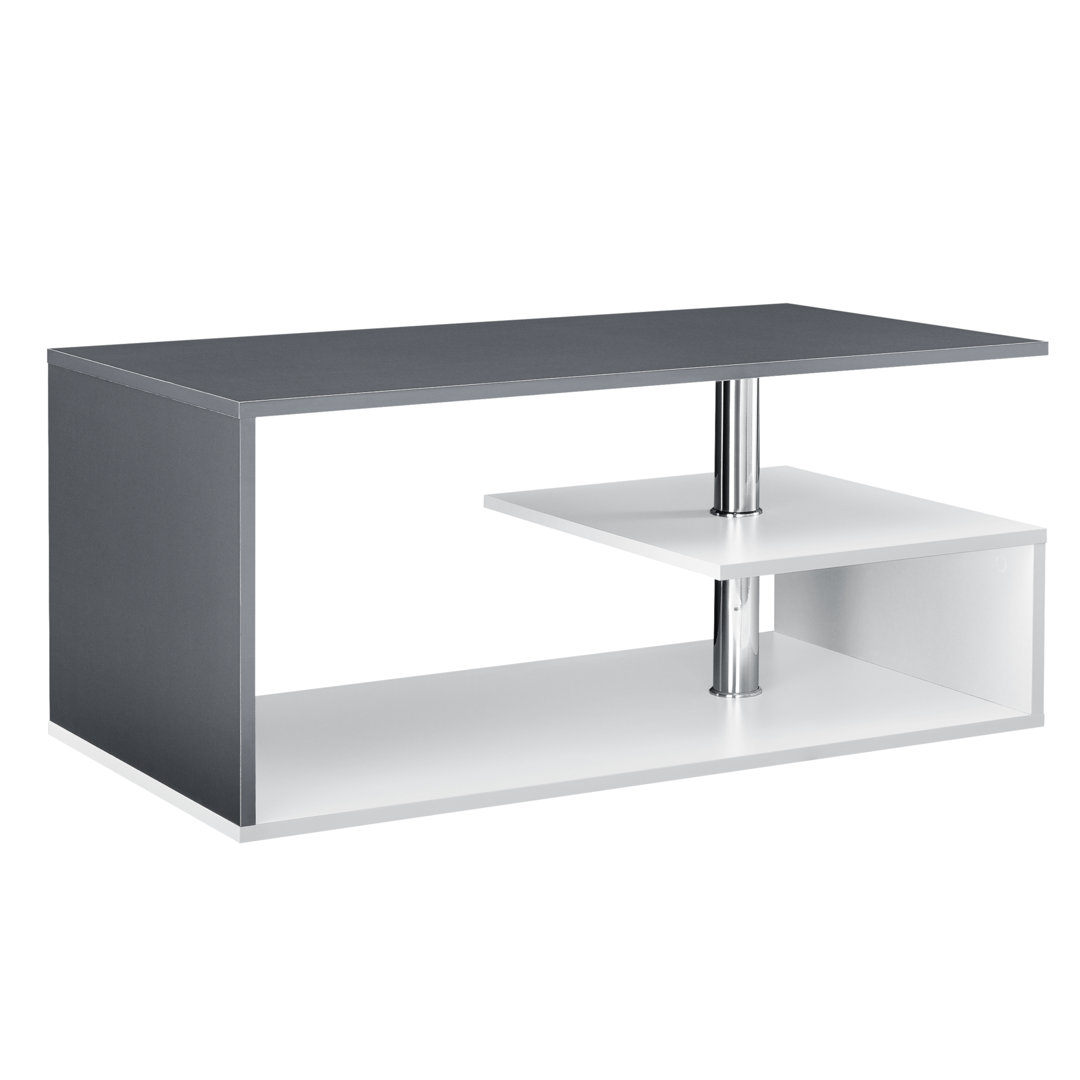 Floor Shelf Coffee Table with Storage