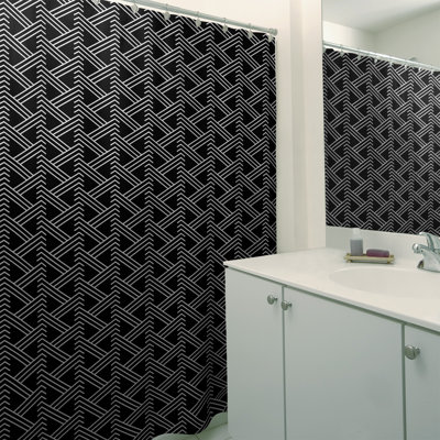 Rideau de douche simple Classic Zig Zag