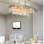 Lustre rectangulaire moderne en cristal Modern Industrial-130217988
