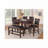 Counter Height Tufted Faux Leather Upholstered Dining Bench