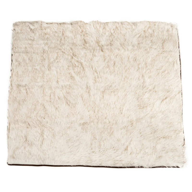 PupProtector Waterproof Throw Blanket, White/Brown Accents, 60" x 50"