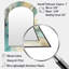 Turquoise Serendipity, peinture abstraite II - miroir mural moderne sarcelle-1743382543